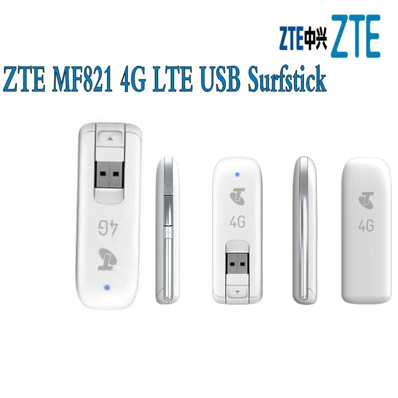 Лот из 10 шт. ZTE MF821 модем 4 г LTE USB surfstick 100 Мбит/с для загрузки Скорость белый плюс антенны