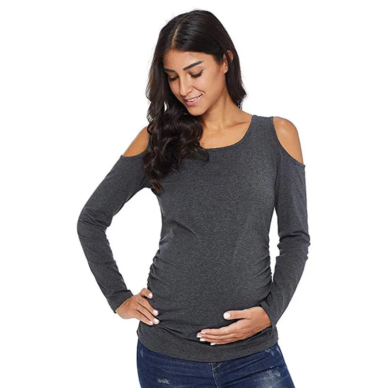 Telotuny/женская одежда для беременных с длинными рукавами для беременных женщин, ежедневные блузки для беременных, Dec28