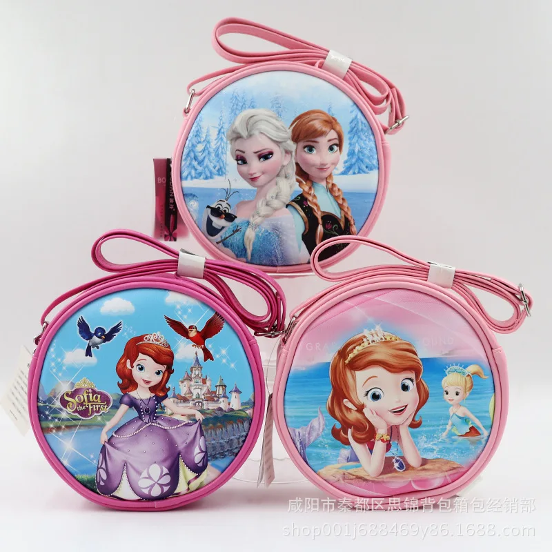 Новинка Детские Сумки Disney мультяшная круглая сумка через плечо для маленькой