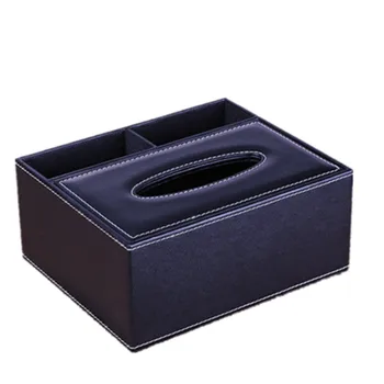

1PCS Square Tissue Box Cover Elegant Multifunction Home Tissue Storage Box Holder Leather Container Towel Tissue Box Case Decor