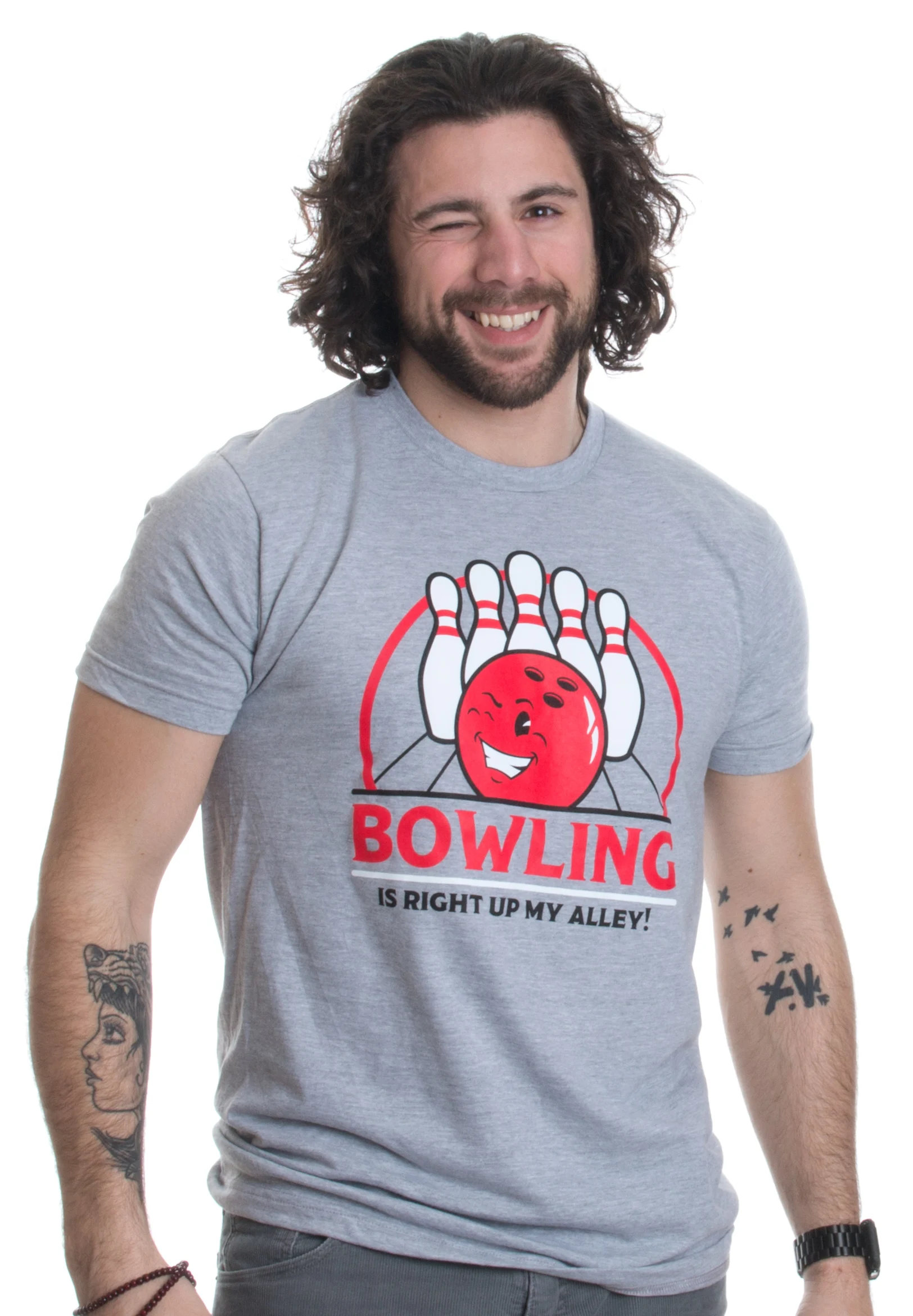 

Bowlings Is Right Up My Alley! Funny Bowler, Bowlings Team Pun Humor T-shirt for Men Size S-3XL