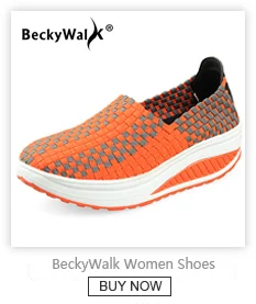 BeckyWalk/весенние женские босоножки; обувь на платформе; женская летняя тканая обувь; туфли на плоской танкетке; Женская разноцветная обувь; WSH2898