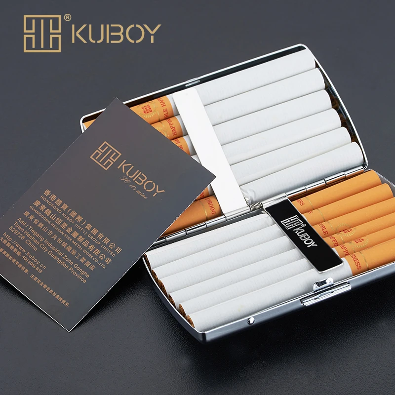 Одежда высшего качества KUBOY толстые Никель проволока покрытие сигареты, из нержавеющей стали коробка 12 шт. дым электронные сигареты CaseKC7-06