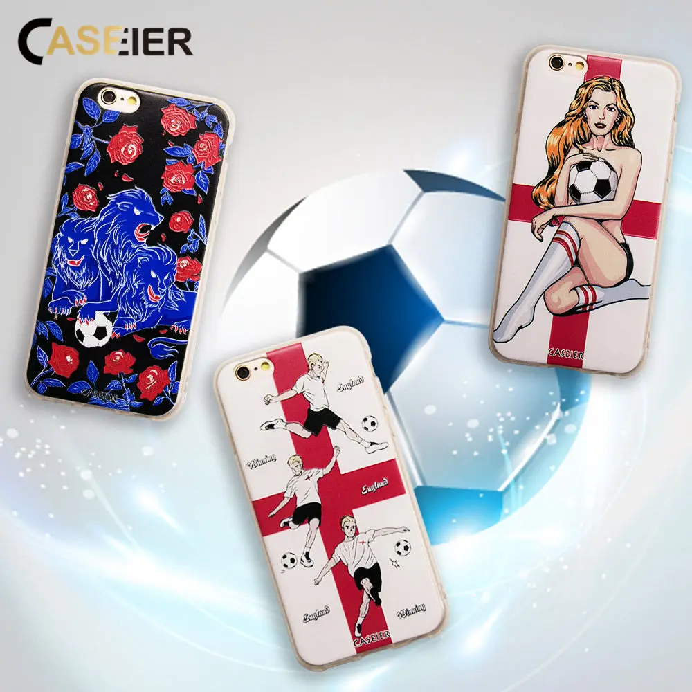 Caseier футбольный силиконовый чехол для iPhone X 7 8 6 6S Plus мягкие чехлы из ТПУ 5 5S SE