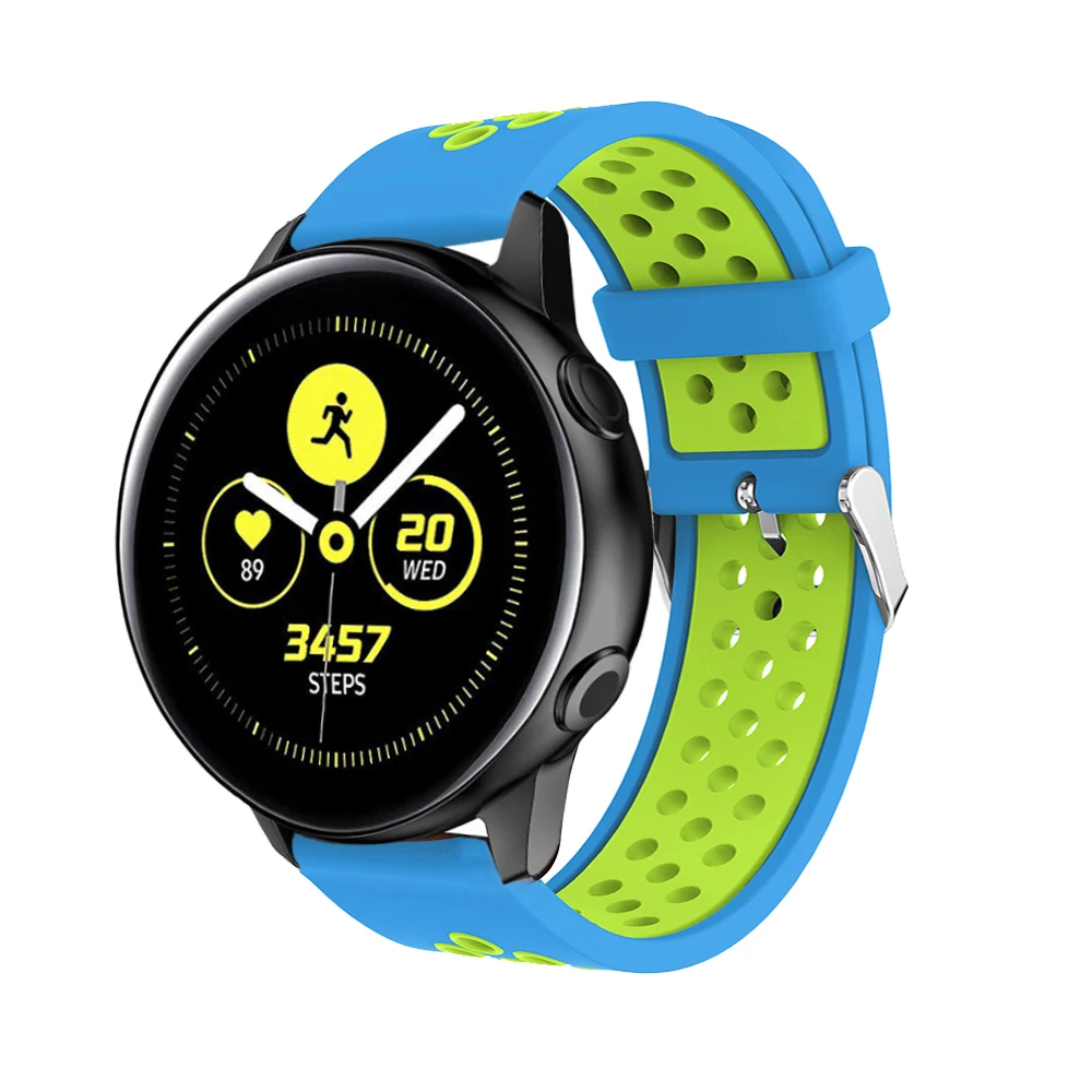 Силиконовый ремешок для часов samsung Galaxy Watch Active Band Galaxy 42 мм ремешок S2 gear мягкий спортивный 20 мм смарт-браслет ремешок для часов