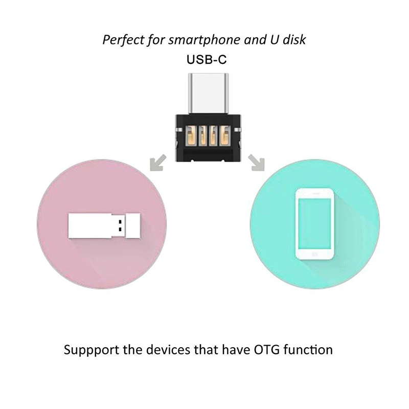 Portefeuille 5pcs OTG Type-c Adapter for Samsung Galaxy S8 Plus Note 8 Oneplus 5T Type C Cell Phone Tablet USB Cable Flash Drive (7)