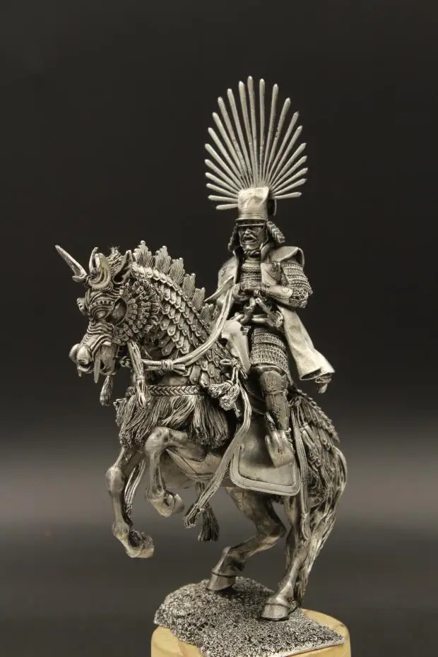 1/24 75 мм Япония история Toyotomi Hideyoshi оловянный Металл Sengoku Самурайские генералы фигурки Модель домашнее настольное украшение DIY подарки - Цвет: Finished Product