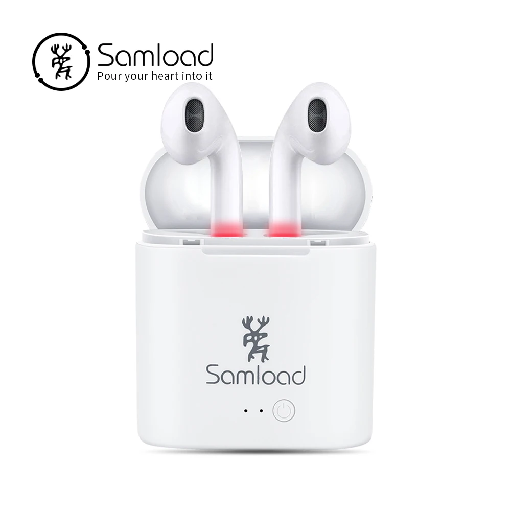 

Samload TWS Bluetooth Headset Earphones Headphones I7 Air True Wireless Pods Earbuds For Apple iPhone 6 7 8 Xiaomi Charging BoX