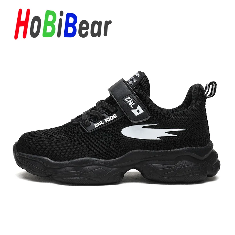 

2019 Spring/Autumn Children Shoes Black Running Shoe For Big Boys Comfortable Mesh Kids Gym Shoes Fashion Boys Flats Kids Shoes