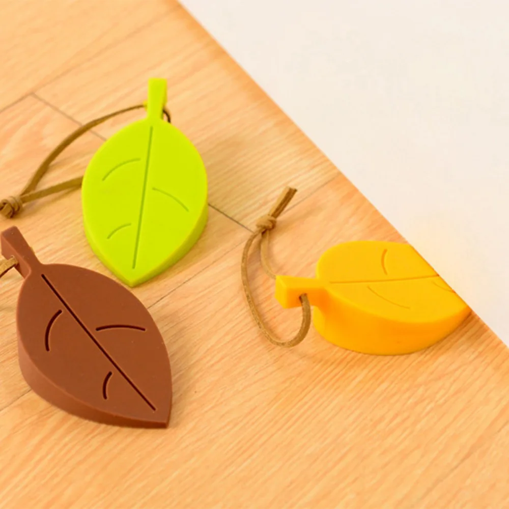 1PC Creative Leaf Door Stopper Silicon Door Stoppers Decorative Doorstop safety for baby Home