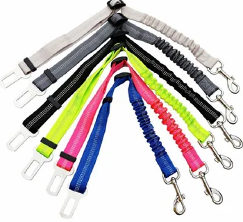 

Creative Pet Dog Cat Supplies Adjustable Dog Seat Belt Dog Car Seatbelt Harness Leads Elastic Reflective Safety Rope
