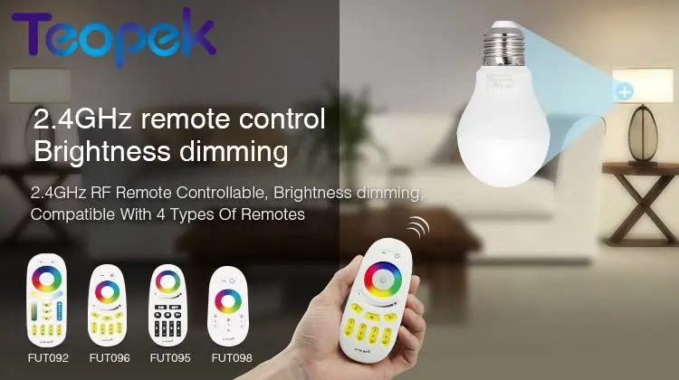 Ми. свет 6 Вт E27 RGB + CCT затемнения светодиодный лампы AC110V 220 В FUT014 + WiFi iBox2 + 2.4 г беспроводной 4-зоны сенсорный пульт