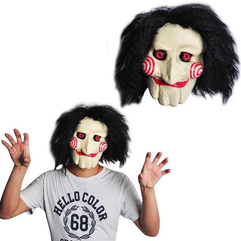 saw movie jigsaw puppet mask halloween full mask head latex creepy scary pary maskchina - Puppet Halloween saw movie jigsaw puppet mask halloween full mask head latex creepy scary pary maskchina - Puppet Halloween
