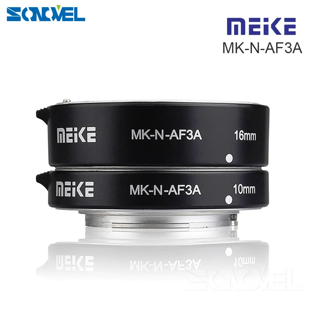 Meike металлическое макро Удлинительное Кольцо с автофокусом 10 мм 16 для Nikon J1 J2 J3 V1
