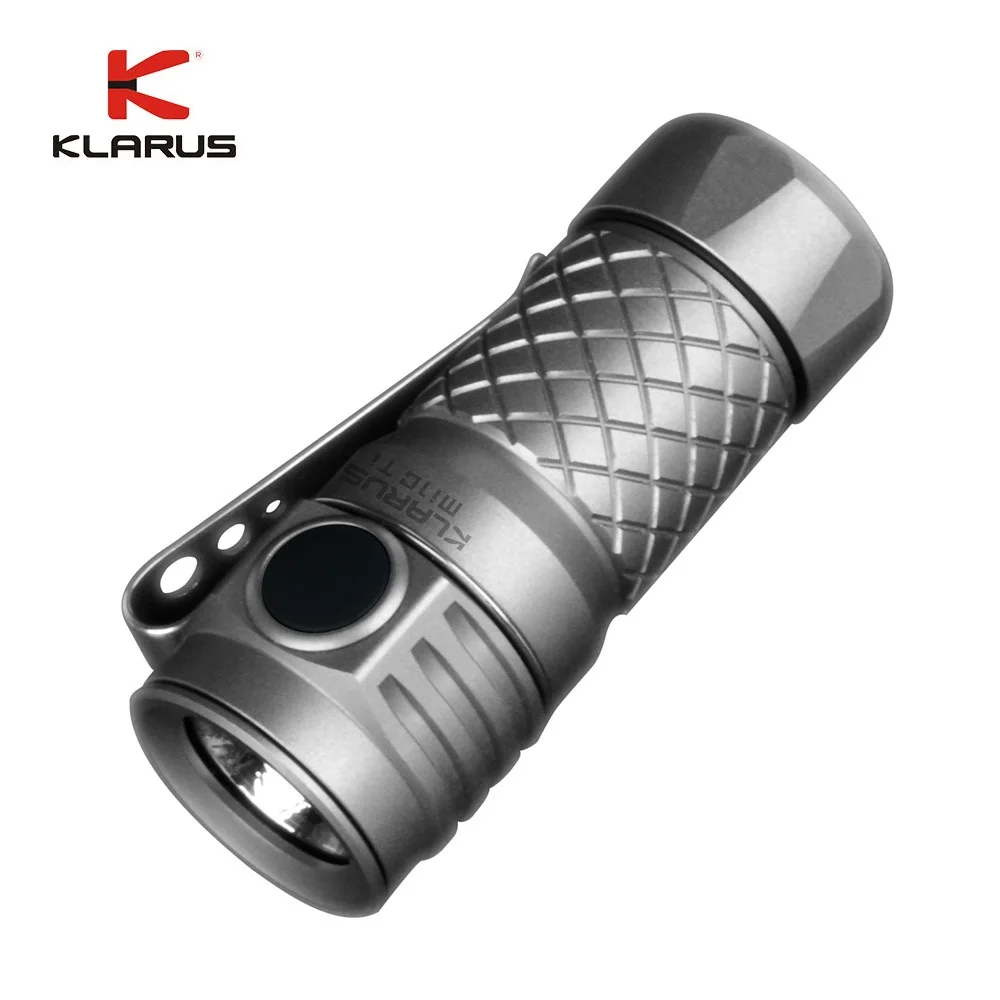 KLARUS Mi1C светодиодный фонарь Ti/Cu CREE XP-L HI V3 600LM мини титановый фонарь с 16340 литий-ионным перезаряжаемым аккумулятором для самообороны