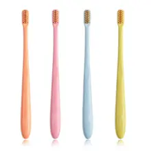 4 шт./компл. милые Карамельный цвет! щубные щетки пшеничной соломы ручка мягкие щетинки небольшой головки тончайший гигиены ротовой полости, Семья Портативный