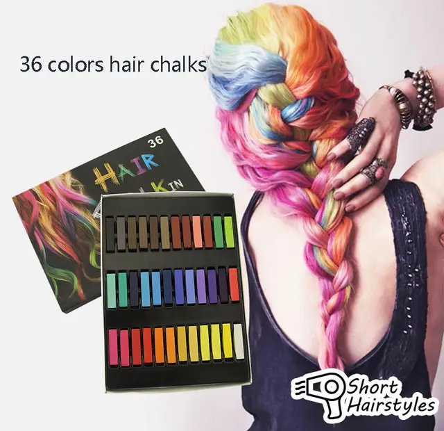 Online Shop 36 Colors Brief Paragraph Hair Chalk Fashion Color