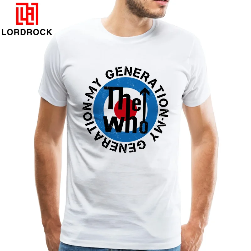 Men's The Who Toddler T-shirt My Generation Tee Short Sleeve UK Rock Band Concert Tour Tee Merch Big Size White Dropshipping - intl