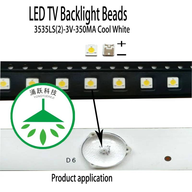 100Pcs/lot Maintenance lcd tv backlight common patch original lamp beads 3535 3v 350ma 1w cool white light 100pcs 2n2222 2n2222a to 92 to 92 transistor new original