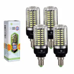 4/10 шт 220 В 7 Вт светодиодный свет лампы E14 5736 SMD светодиодный Кукуруза лампочка энергосберегающие люменов