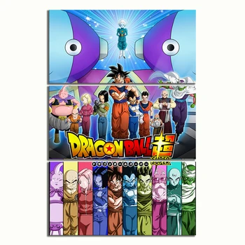 

3 Piece Anime Movie Posters Universe Survival Dragon Ball Super Animation Art Canvas Paintings for Home Decor