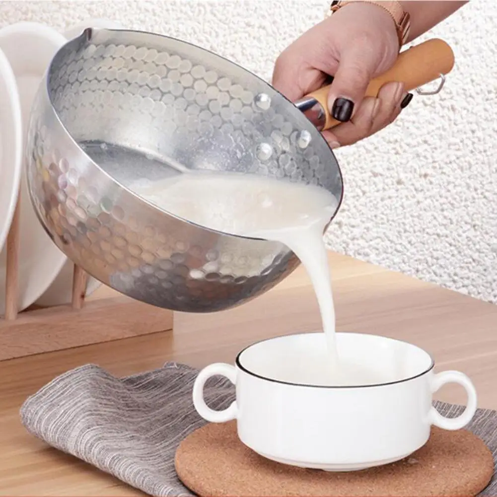 16/18/20/22/24CM Aluminum Pan Kitchen Cooking Saucepan Nonstick Saucepan With Wooden Handle Cooking For Soup Stew Sauce Pasta