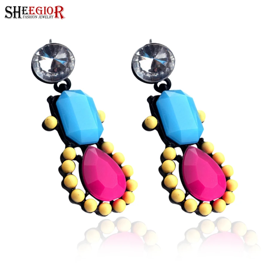 SHEEGIOR Sweet love earings fashion jewelry Bohemian drop earring candy