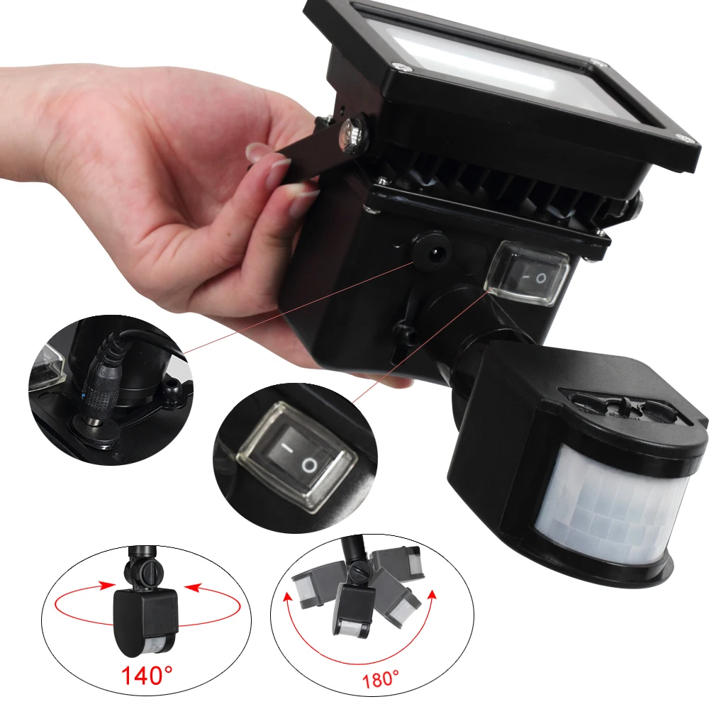 solar powered led lights T-SUNRISE Solar Flood Light 10W Outdoor Lighting Solar Floodlight Motion Sensor Waterproof IP65 Solar Spotlights Garden Lamp decorative solar lights