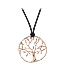 Gros Collier Plastron Femme 2017 Rope Chain Necklace Gold Silver Plated Life Tree Long Pendant Necklace