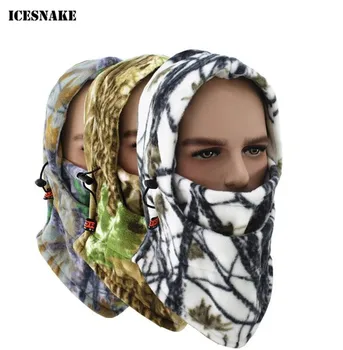 

ICESNAKE Motorcycle Winter Ski Hat Men Outdoors Camouflage Headgear Cs Cap Women Defence Hood Cycling Mask Balaclava Beanies