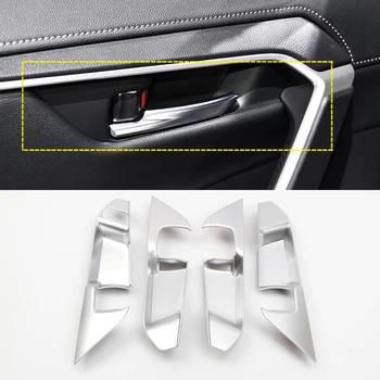 

For Toyota RAV4 XA50 2019 Matte ABS Interior Side Door Armrest Handle Panel Cover Trim 5pcs Left Hand Drive
