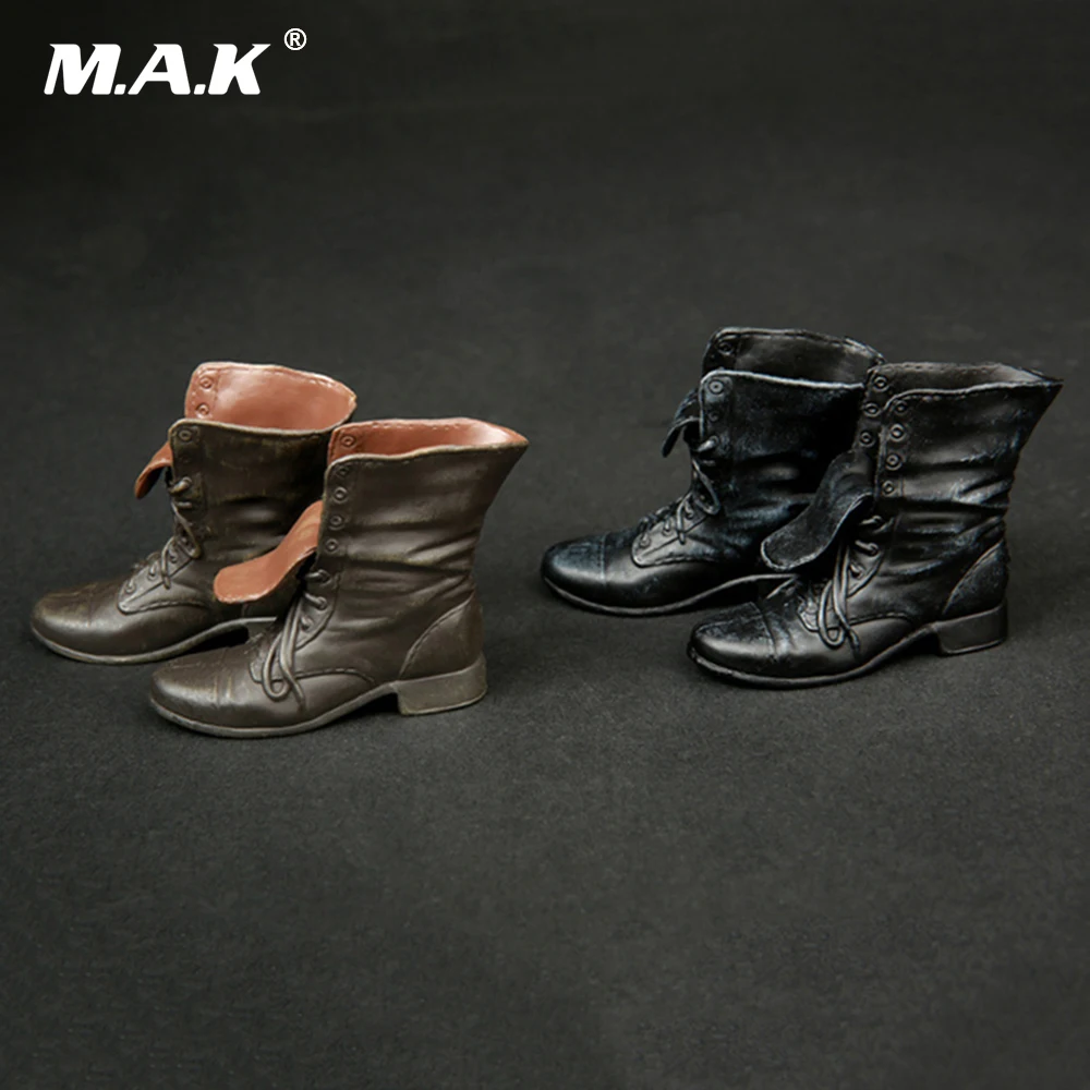 1//6th Black hollow PU Leather Shoe model For 12/" male action Figure doll