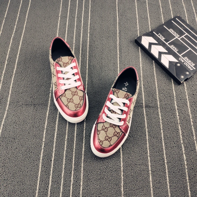 

Luxury Designers Spring Autumn Lace-up Brand Women sneakers Ladies Espadrilles Flats Female Shoes Fashion zapatos mujer 2019