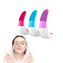 Mini Warm Electric Facial Cleansing Brush Silicone Sonic Vibration Cleaner Deep Pore Cleaning Skin Massage face brush cleansing цена Mini Warm Electric Facial Cleansing Brush Silicone Sonic Vibration Cleaner Deep Pore Cleaning Skin Massage face brush cleansing цены онлайн