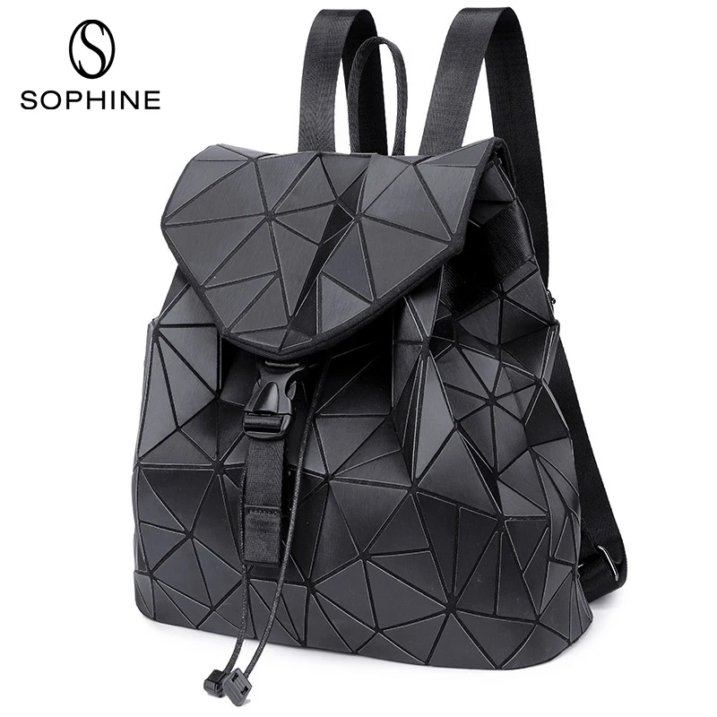 

2019 famous brand fashion style women backpack PU Diamond Lattice Man Backpacks Cover String Unisex