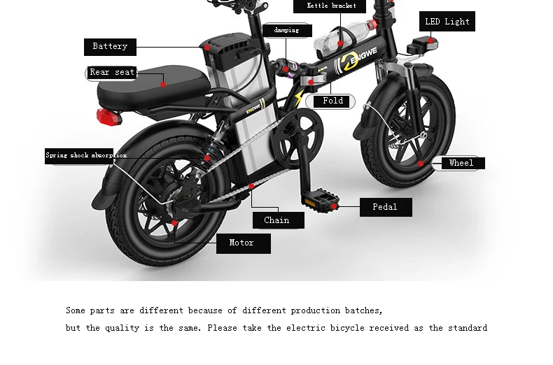 Excellent 14inch Aluminum Folding Electric Bike 48V21A/32A LG Lithium Battery 350W Powerful Motor electric Bicycle Scooter  City  e bike 18