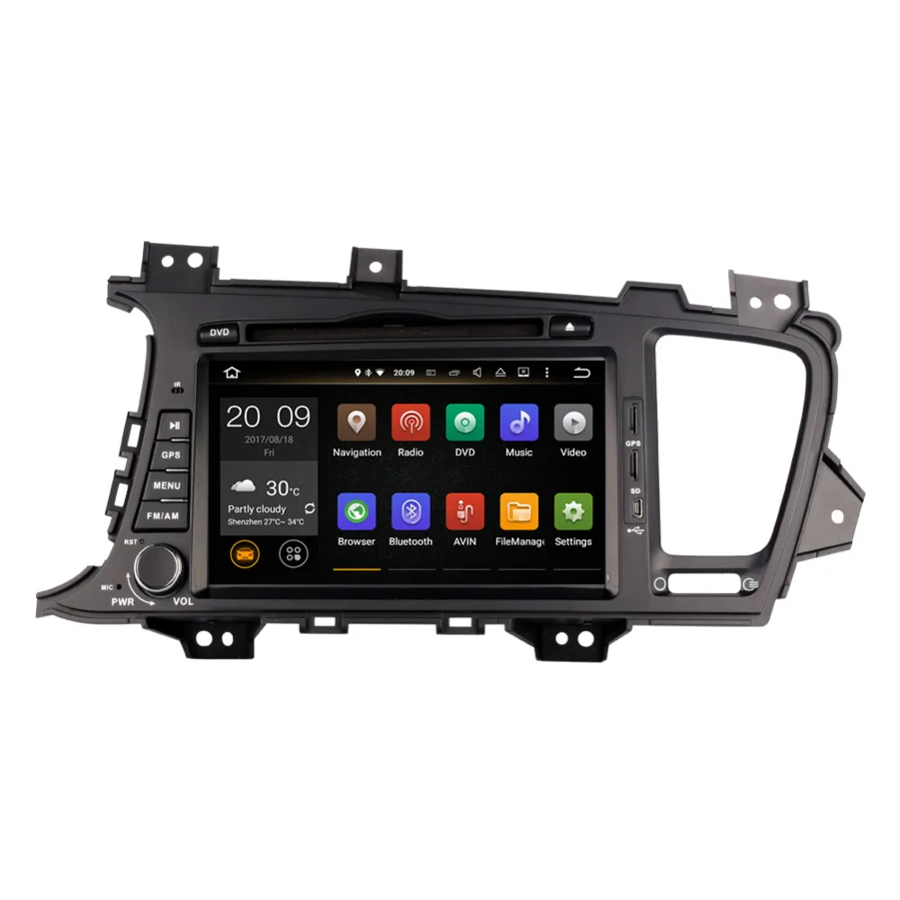 Perfect 4G LTE Android 8.0 Car DVD Player for Kia K5 Optima Magentis 2011-2015 GPS Navigation 2 Din Bluetooth Radio Stereo Head Unit 2