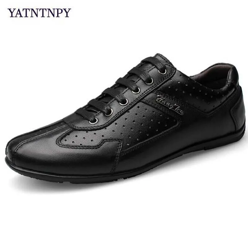 

YATNTNPY Wearable Men Shoes Genuine leather Shoes Man Casual sneakers High Quality Various yards Small/Big Size Man moccasins