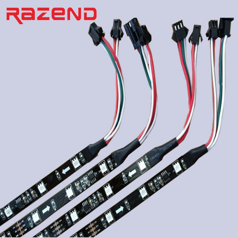 5m 12V WS2811 светодиодные пиксели полосы адресуемых WS2812 5050 RGB SMD 30 светодиодов/м 10
