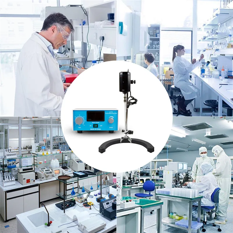 Digital Electric Laboratory Stirrer 0-3000rmp Scientific Instrument  Mixer Liquid Mixing With Two Stir Bar Timing Adjustable (7)