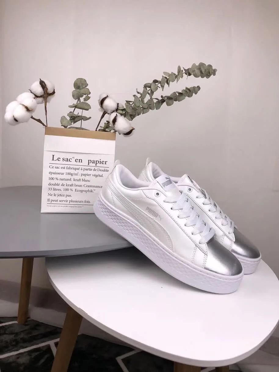2018 PUMA FENTY Cleated Creeper MEN AND Women's First Generation Classic Basket Suede Tone Simple Badminton Shoes 36-44 2018 PUMA FENTY Cleated Creeper MEN AND Women's First Generation Classic Basket Suede Tone Simple Badminton Shoes 36-44