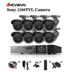 AHCVBIVN HD 1200TVL камера товары теле и видеонаблюдения 8ch 1080 P CCTV цифровой видеорегистратор гибридный видеорегистратор система NVR безопасности