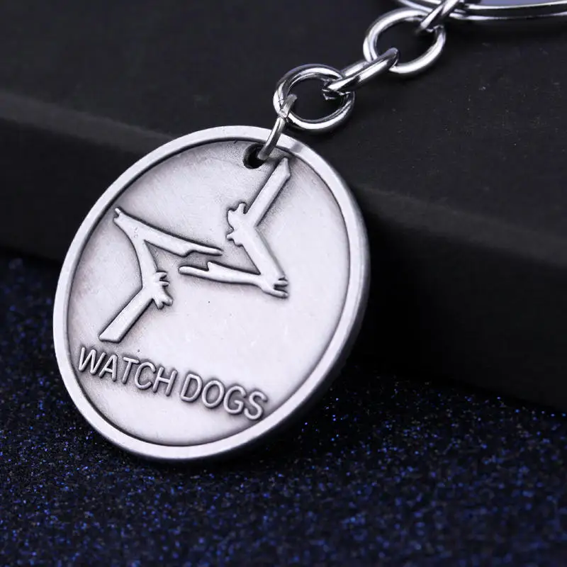 

Watch Dog Keychain Pendant Watchdog Logo Figure Toy Key Chain Keyring Game Accessories