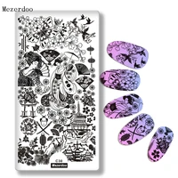 Japanese Series Nail Stamping Template Warrior Geisha Lantern Images Printing Art Plates Stencil for Hand Nails Decoration C30 1