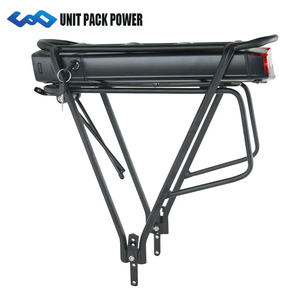 

Rear rack Ebike Battery 36V 8Ah with Tail Light+Double Layer Luggage Rack for Bafang 500W BBS02 350W 250W BBS01
