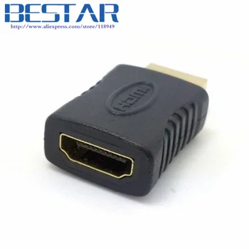 

HDMI Male To HDMI 1.4 Female extension Gold Converter Adapter Black Color