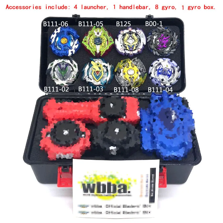 

New Beyblade Burst Bey Metal Blade Toy Set Storage Box With Cuff Launcher Bayblade Funsion Plastic Toy Box For Children
