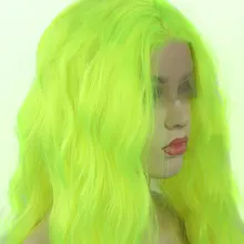 Светильник Bombshell, зеленый, натуральная волна, синтетический, ручная вязка, парик на кружеве, жаростойкое волокно, волосы, натуральные волосы для белых женщин