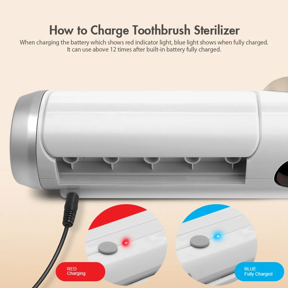 Digoo DG-UB01 UV Light Toothbrush Sterilizer Box Ultraviolet Antibacterial Toothbrush Cleaner USB Rechargeable Toothbrush Holder