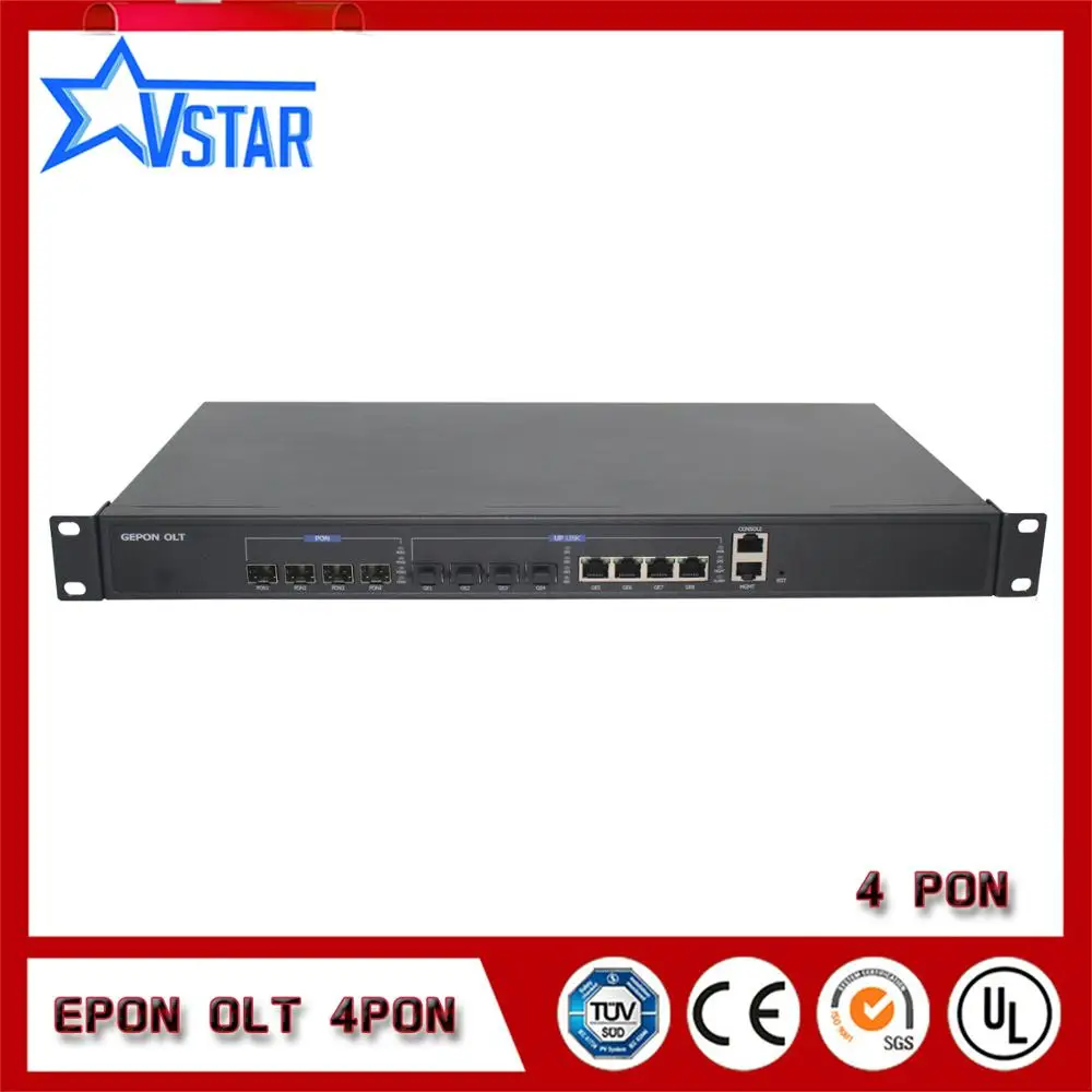 

FTTH Solution EPON OLT 4PON Ports 1U device with Web management